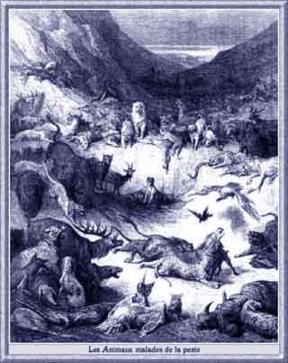 animaux malades de la peste