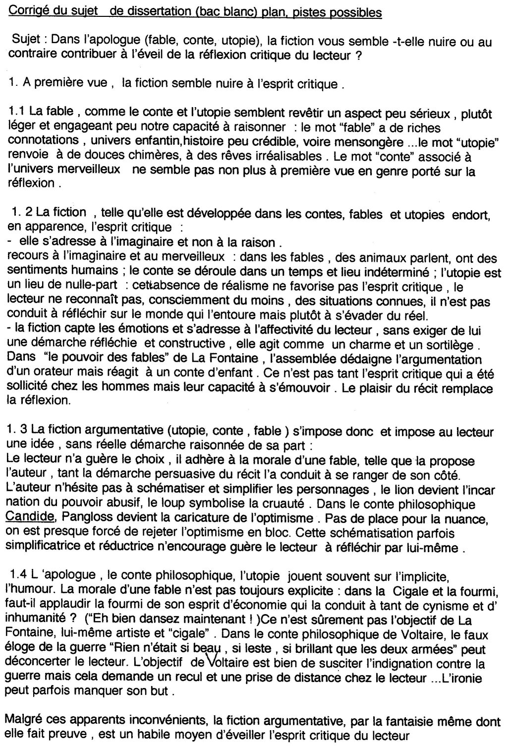 dissertation les oeuvres de fiction vous